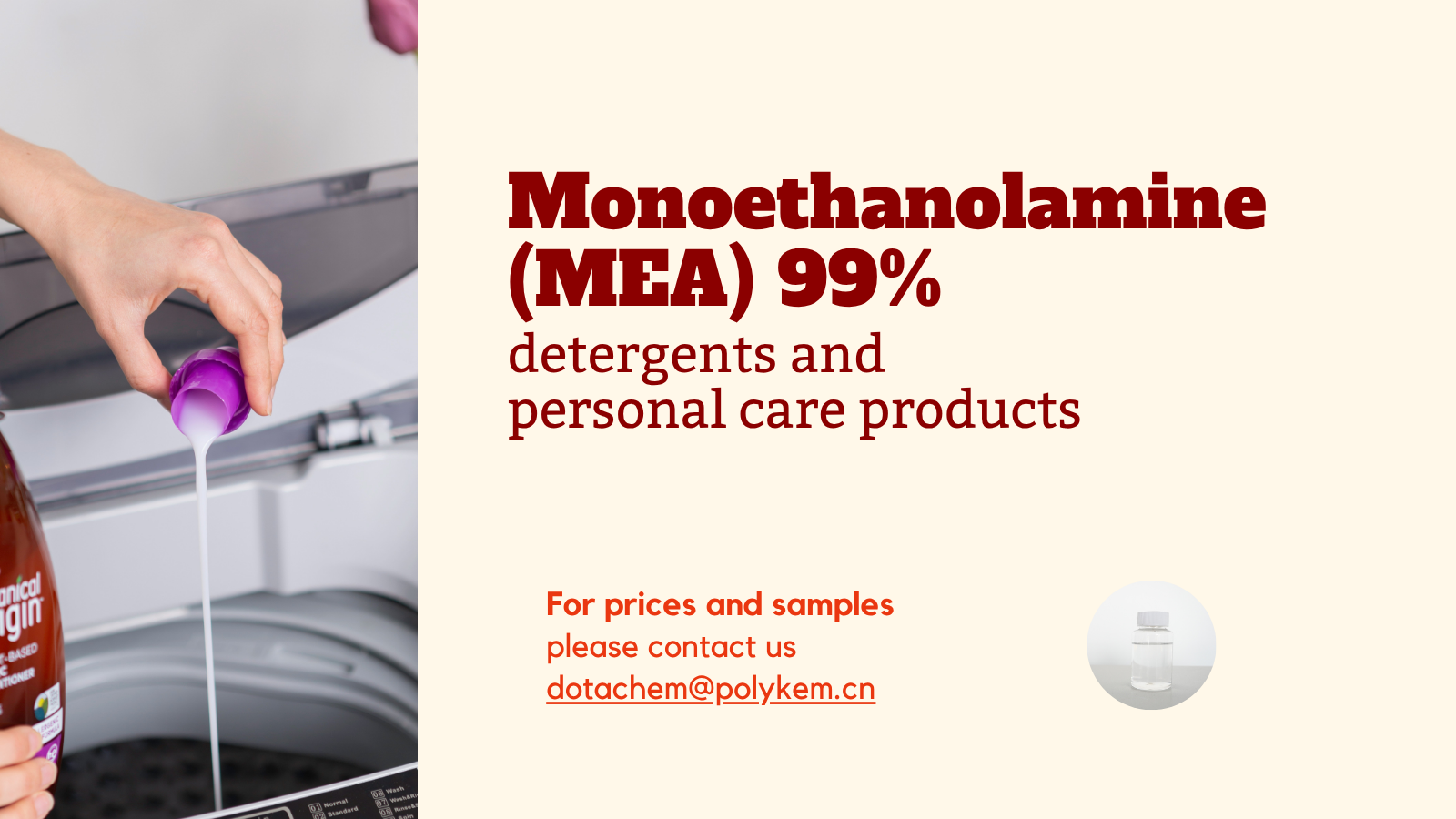 Monoethanolamin (MEA) 99%: Základní složka v detergentů a produktech osobní péče